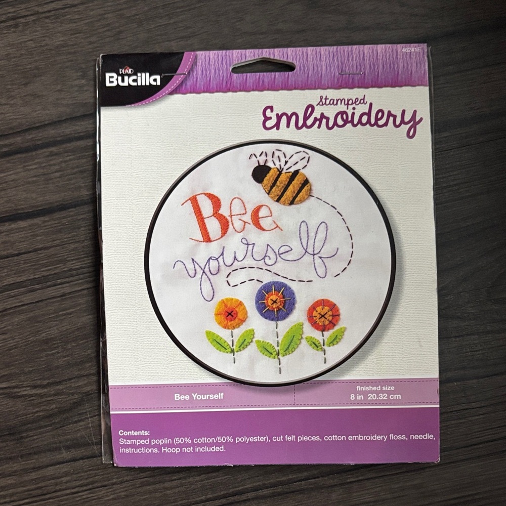 Bucilla Embroidery Kit - Bee Yourself with Vibrant Colors